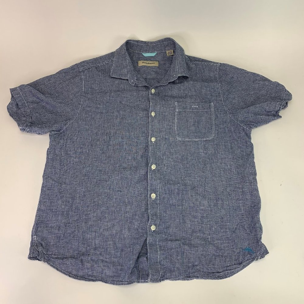 Tommy Bahama Short Sleeve Shirt Houndstooth XL/TG
